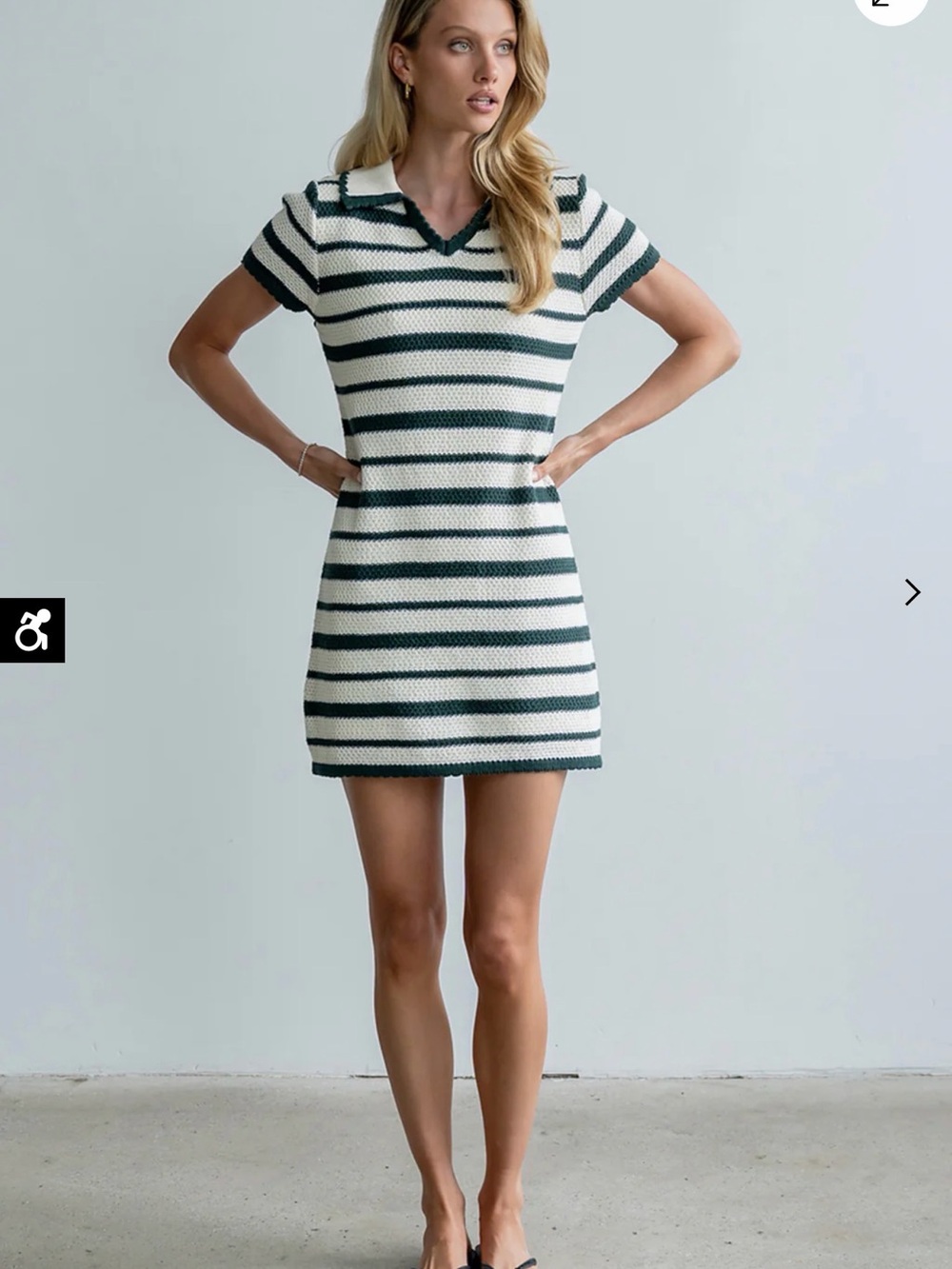 Boheme Marcy striped mini polo dress
